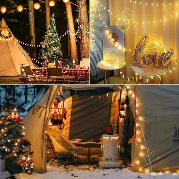 100 LED Fairy String Lights Battery  Powered with Remote & Timer 8 Lighting Mode - Picture 5 of 6